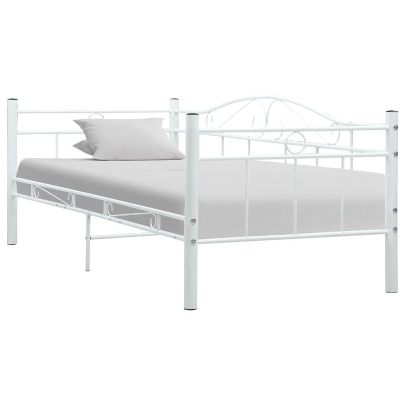 vidaXL Tagesbett-Rahmen Weiß Metall 90×200 cm vidaXL Tagesbett-Rahmen Weiß Metall 90×200 cm