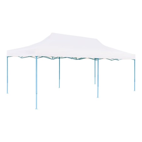 Pop-Up Partyzelt mit Seitenwänden Faltbar 3 x 6 m Stahl Weiß