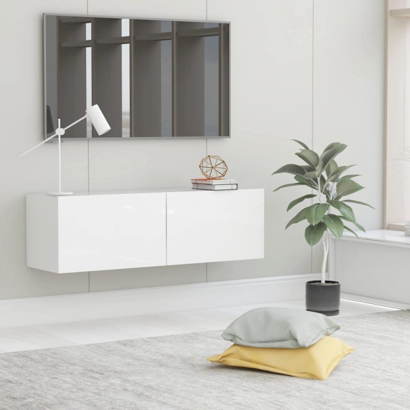 vidaXL TV-Schrank Hochglanz-Weiß 100x30x30 cm Holzwerkstoff vidaXL TV-Schrank Hochglanz-Weiß 100x30x30 cm Holzwerkstoff