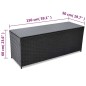 Garden-Auflagenbox Schwarz 150x50x60 cm Poly Rattan Garden-Auflagenbox Schwarz 150x50x60 cm Poly Rattan