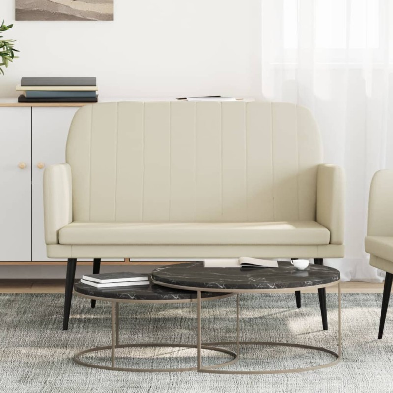 vidaXL Sitzbank Creme 107x80x81 cm Kunstleder vidaXL Sitzbank Creme 107x80x81 cm Kunstleder