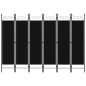 6-tlg. Raumteiler Schwarz 240 x 180 cm 6-tlg. Raumteiler Schwarz 240 x 180 cm