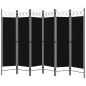 6-tlg. Raumteiler Schwarz 240 x 180 cm 6-tlg. Raumteiler Schwarz 240 x 180 cm