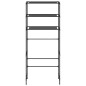 vidaXL Waschmaschinenregal 3 Ablagen Schwarz 69x28x169 cm vidaXL Waschmaschinenregal 3 Ablagen Schwarz 69x28x169 cm