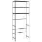 vidaXL Waschmaschinenregal 3 Ablagen Schwarz 69x28x169 cm vidaXL Waschmaschinenregal 3 Ablagen Schwarz 69x28x169 cm