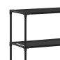 vidaXL Waschmaschinenregal 3 Ablagen Schwarz 69x28x169 cm vidaXL Waschmaschinenregal 3 Ablagen Schwarz 69x28x169 cm