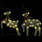 LED-Rentiere 2 Stk. Gold 40 LEDs LED-Rentiere 2 Stk. Gold 40 LEDs