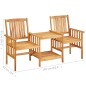 vidaXL Gartenstühle mit Teetisch 159x61x92 cm Massivholz Akazie vidaXL Gartenstühle mit Teetisch 159x61x92 cm Massivholz Akazie