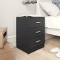 Nachttische 2 Stk. Schwarz 38x35x56 cm Holzwerkstoff Nachttische 2 Stk. Schwarz 38x35x56 cm Holzwerkstoff