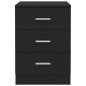 Nachttische 2 Stk. Schwarz 38x35x56 cm Holzwerkstoff Nachttische 2 Stk. Schwarz 38x35x56 cm Holzwerkstoff