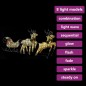 vidaXL LED-Rentier mit Schlitten Weihnachtsdeko 100 LEDs Outdoor Gold vidaXL LED-Rentier mit Schlitten Weihnachtsdeko 100 LEDs Outdoor Gold