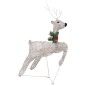 vidaXL LED-Rentier mit Schlitten Weihnachtsdeko 100 LEDs Outdoor Gold vidaXL LED-Rentier mit Schlitten Weihnachtsdeko 100 LEDs Outdoor Gold