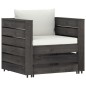vidaXL 7-tlg. Garten-Lounge-Set mit Kissen Grau Imprägniertes Holz vidaXL 7-tlg. Garten-Lounge-Set mit Kissen Grau Imprägniertes Holz