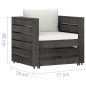 vidaXL 7-tlg. Garten-Lounge-Set mit Kissen Grau Imprägniertes Holz vidaXL 7-tlg. Garten-Lounge-Set mit Kissen Grau Imprägniertes Holz