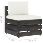 vidaXL 7-tlg. Garten-Lounge-Set mit Kissen Grau Imprägniertes Holz vidaXL 7-tlg. Garten-Lounge-Set mit Kissen Grau Imprägniertes Holz