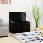 Aufbewahrungstruhe Schwarz 84x42x46 cm Holzwerkstoff Aufbewahrungstruhe Schwarz 84x42x46 cm Holzwerkstoff