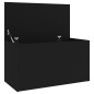 Aufbewahrungstruhe Schwarz 84x42x46 cm Holzwerkstoff Aufbewahrungstruhe Schwarz 84x42x46 cm Holzwerkstoff