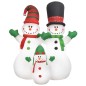 vidaXL Aufblasbare Schneemann-Familie mit LEDs 240 cm vidaXL Aufblasbare Schneemann-Familie mit LEDs 240 cm