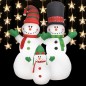 vidaXL Aufblasbare Schneemann-Familie mit LEDs 240 cm vidaXL Aufblasbare Schneemann-Familie mit LEDs 240 cm