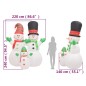 vidaXL Aufblasbare Schneemann-Familie mit LEDs 240 cm vidaXL Aufblasbare Schneemann-Familie mit LEDs 240 cm