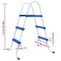 vidaXL Pool-Leiter Blau und Weiß 84 cm Stahl vidaXL Pool-Leiter Blau und Weiß 84 cm Stahl