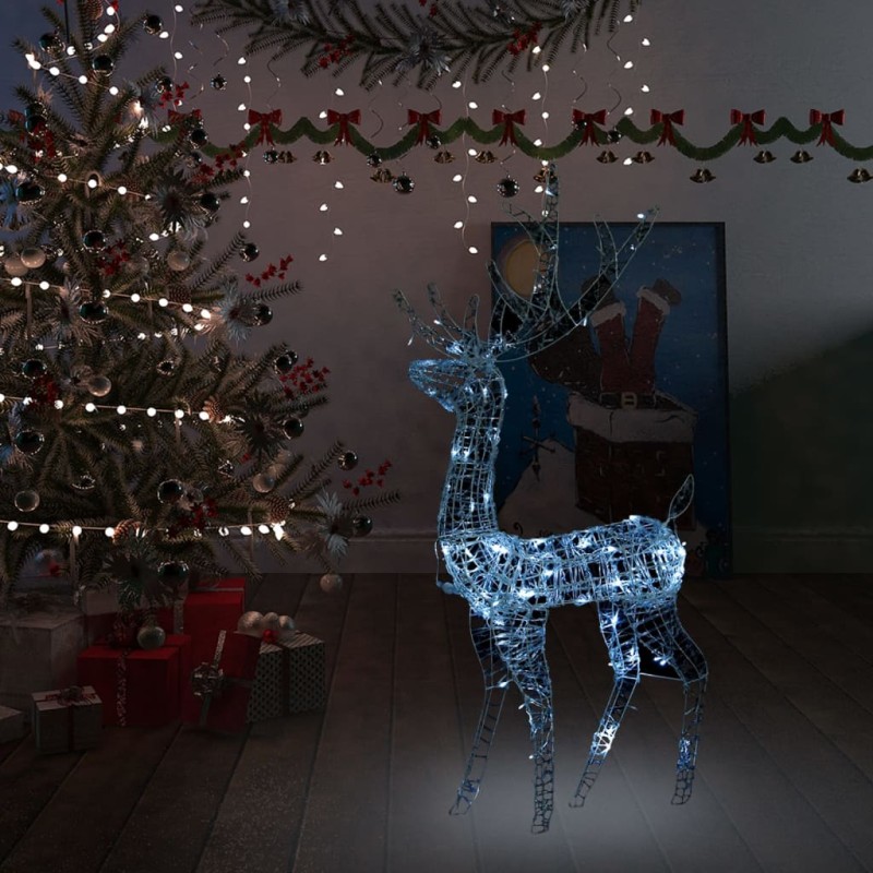 LED-Rentier Acryl Weihnachtsdeko 140 LEDs 120 cm Kaltweiß LED-Rentier Acryl Weihnachtsdeko 140 LEDs 120 cm Kaltweiß