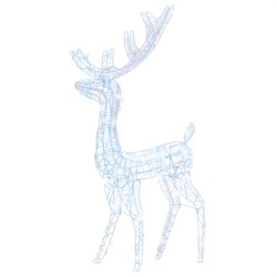 LED-Rentier Acryl Weihnachtsdeko 140 LEDs 120 cm Kaltweiß