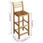 Barhocker 2 Stk. Massivholz Akazie Barhocker 2 Stk. Massivholz Akazie