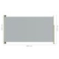 Seitenmarkise Ausziehbar 170x300 cm Grau Seitenmarkise Ausziehbar 170x300 cm Grau