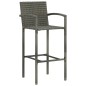 Barhocker 4 Stk. Grau Poly Rattan Barhocker 4 Stk. Grau Poly Rattan