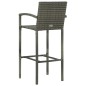 Barhocker 4 Stk. Grau Poly Rattan Barhocker 4 Stk. Grau Poly Rattan