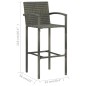 Barhocker 4 Stk. Grau Poly Rattan Barhocker 4 Stk. Grau Poly Rattan