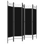vidaXL 5-tlg. Raumteiler Schwarz 200 x 180 cm vidaXL 5-tlg. Raumteiler Schwarz 200 x 180 cm