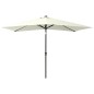 Sonnenschirm mit LEDs und Stahl-Mast Sandfarben 2x3 m Sonnenschirm mit LEDs und Stahl-Mast Sandfarben 2x3 m