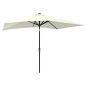 Sonnenschirm mit LEDs und Stahl-Mast Sandfarben 2x3 m Sonnenschirm mit LEDs und Stahl-Mast Sandfarben 2x3 m