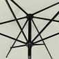 Sonnenschirm mit LEDs und Stahl-Mast Sandfarben 2x3 m Sonnenschirm mit LEDs und Stahl-Mast Sandfarben 2x3 m
