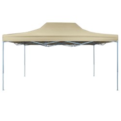 Faltzelt Pop-Up 3 x 4,5 m Cremeweiß