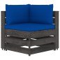 6-tlg. Garten-Lounge-Set mit Kissen Grau Imprägniertes Holz 6-tlg. Garten-Lounge-Set mit Kissen Grau Imprägniertes Holz