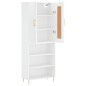 Highboard Hochglanz-Weiß 69,5x34x180 cm Holzwerkstoff Highboard Hochglanz-Weiß 69,5x34x180 cm Holzwerkstoff