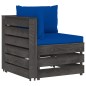 6-tlg. Garten-Lounge-Set mit Kissen Grau Imprägniertes Holz 6-tlg. Garten-Lounge-Set mit Kissen Grau Imprägniertes Holz