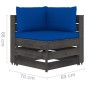 6-tlg. Garten-Lounge-Set mit Kissen Grau Imprägniertes Holz 6-tlg. Garten-Lounge-Set mit Kissen Grau Imprägniertes Holz