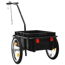 vidaXL Fahrradanhänger und Handwagen 155x60x83 cm Stahl Schwarz