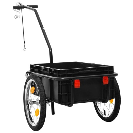 vidaXL Fahrradanhänger und Handwagen 155x60x83 cm Stahl Schwarz