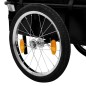vidaXL Fahrradanhänger und Handwagen 155x60x83 cm Stahl Schwarz vidaXL Fahrradanhänger und Handwagen 155x60x83 cm Stahl Schwarz
