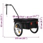 vidaXL Fahrradanhänger und Handwagen 155x60x83 cm Stahl Schwarz vidaXL Fahrradanhänger und Handwagen 155x60x83 cm Stahl Schwarz