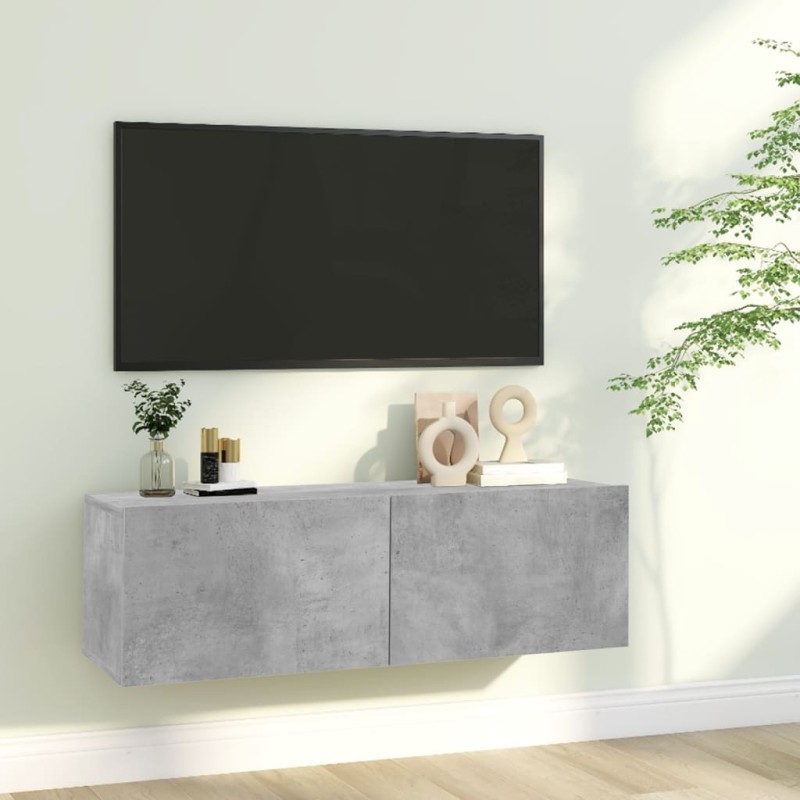 vidaXL TV-Schrank Betongrau 100x30x30 cm Holzwerkstoff vidaXL TV-Schrank Betongrau 100x30x30 cm Holzwerkstoff