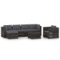 7-tlg. Garten-Lounge-Set mit Kissen Grau Imprägniertes Holz 7-tlg. Garten-Lounge-Set mit Kissen Grau Imprägniertes Holz