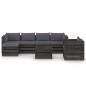 7-tlg. Garten-Lounge-Set mit Kissen Grau Imprägniertes Holz 7-tlg. Garten-Lounge-Set mit Kissen Grau Imprägniertes Holz