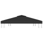 Pavillon-Dachplane mit Kaminabzug 310 g/m² 3x3 m Schwarz Pavillon-Dachplane mit Kaminabzug 310 g/m² 3x3 m Schwarz