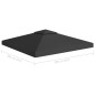 Pavillon-Dachplane mit Kaminabzug 310 g/m² 3x3 m Schwarz Pavillon-Dachplane mit Kaminabzug 310 g/m² 3x3 m Schwarz